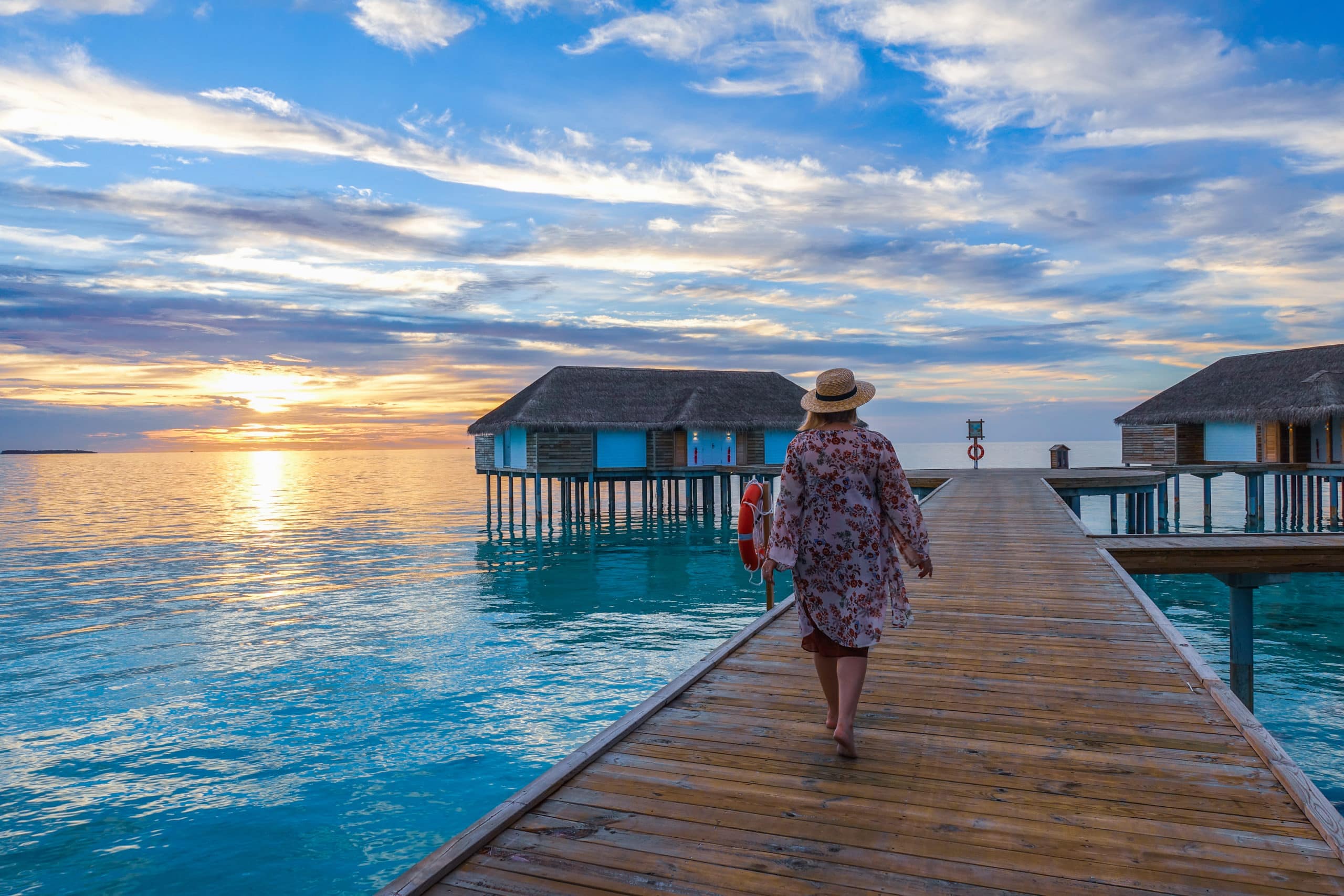 Sunset in the Maldives at Iru Deli